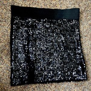 2b bebe black sequin skirt